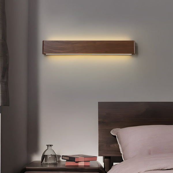 Linear Walnut Wood Led Wall Sconce