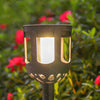 4 Pack Modern Black Solar Led Outdoor Path Light Set