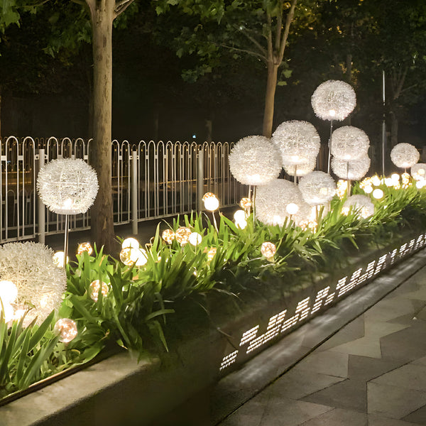 10Pcs Solar Dandelion Garden Lights Outdoor Pathway Light For Yard
