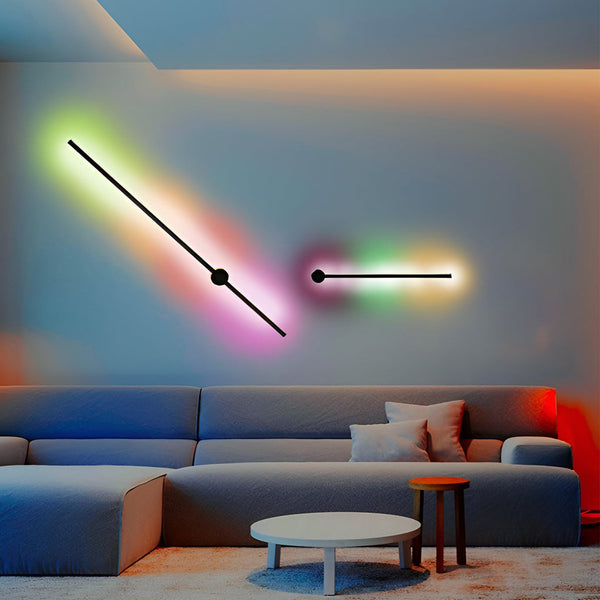 Wireless Remote Control Rgb Long Strip Led Wall Lamp