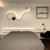 Creative Long Curved Linear Led Modern Wall Sconce Lighting Wall Light Wall Lamp