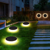 Waterproof Led Outdoor Ground Lawn Deck Recessed Solar Disk Lights Landscape Lighting