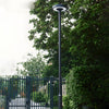 Round Waterproof Smart Remote Control Led Solar Lamp Post Top Lights