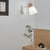 Wood Glass Cone Rotatable Light Wall Sconce White