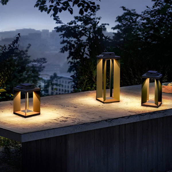 Portable Black Modern Solar Lawn Lamp Ha076162