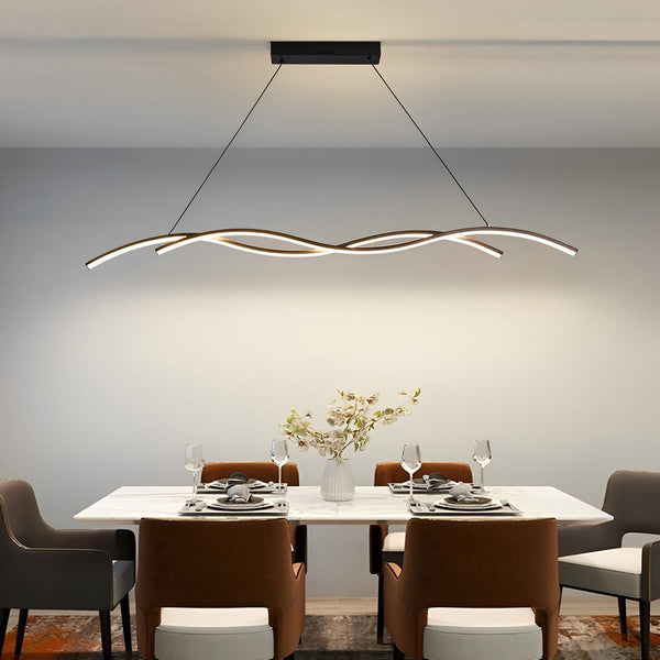 Double Wavy Hanging Ceiling Lamp Ha077473