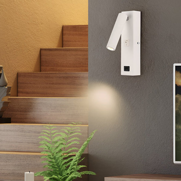 Rectangular Wall Lamp With Switch Usb Charging Port Li002008