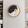 Moon Led Wall Light Wall Digital Clock Astronaut Decor 3 Color Wall Lamp