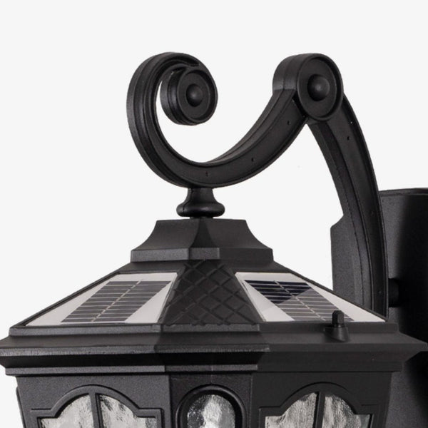 Retro Black Solar Outdoor Wall Light Ha092382