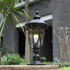 Round Bubble Black Outdoor Pillar Lamp Ha081933