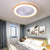 Round Ultra Thin Mute Led Bladeless Ceiling Fan