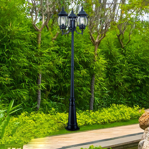 3 Lights Black Post Lights Li002057