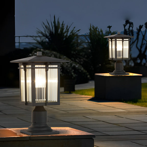 Glass Shade Outdoor Post Lights Ha081932