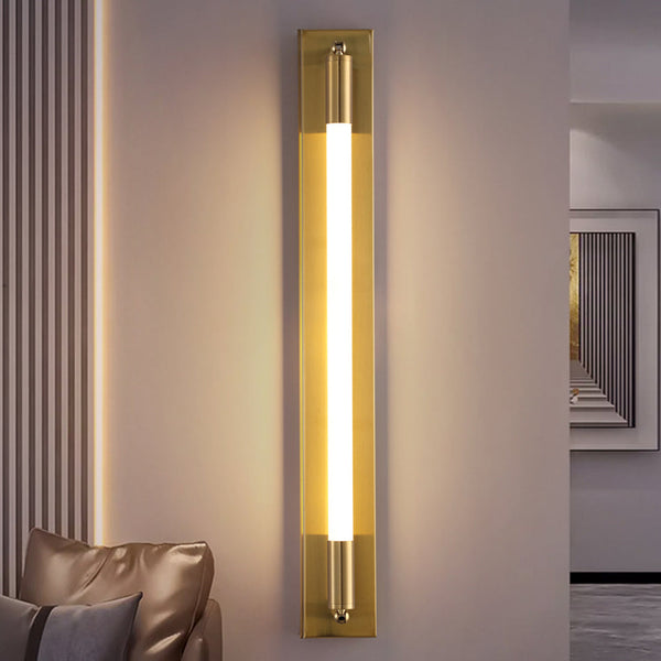 19 68 Acrylic Tube 1 Light Led Wall Lights Indoor Black Gold Chrome Base