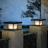 Black Modern Solar Fence Post Light Ha091175