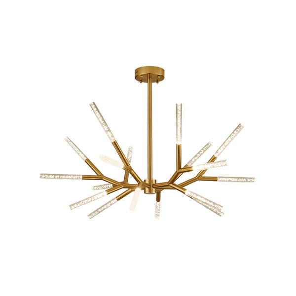 Unique Acrylic Branches Led Minimalist Lines Postmodern Chandelier Lamp