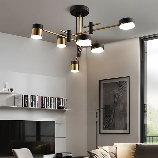 Modern 4 6 8 Light Led Dimmable Sputnik Chandelier
