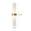Modern Frosted Glass Tube 1 Light Wall Sconce In Warm White For Living Room