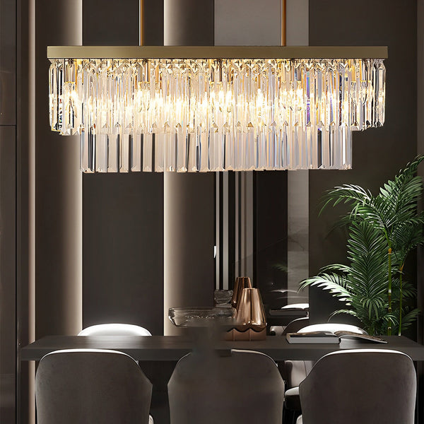 Rectangular Crystal Chandelier Ha087444