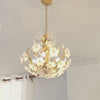 French Style 4 Light Glass Flower Bouquet Chandelier