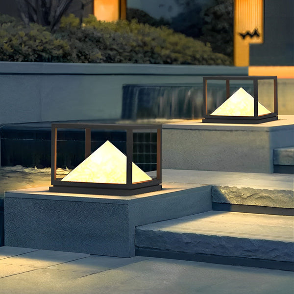 Square Modern Solar Pillar Light Ha091137