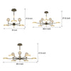 Creative Round Stars Ball Three Step Dimming Modern Ceiling Lights Fixture