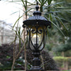 Round Bubble Black Outdoor Pillar Lamp Ha081933