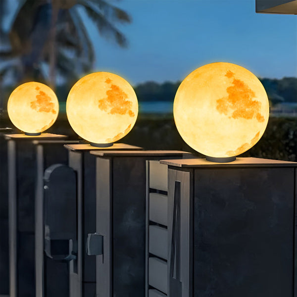 Moon Modern Solar Post Light Li001959