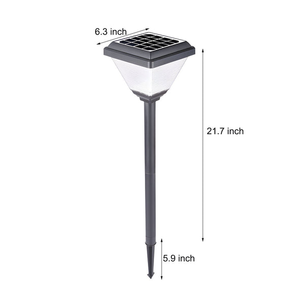 27 6 Inch H Black Solar Outdoor Pathway Light