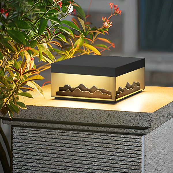 Mountain Scenery Modern Solar Fence Post Lights Li002266