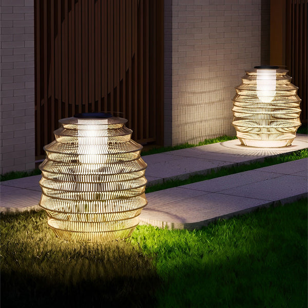 Handwoven Solar Outdoor Lanterns Ha091075