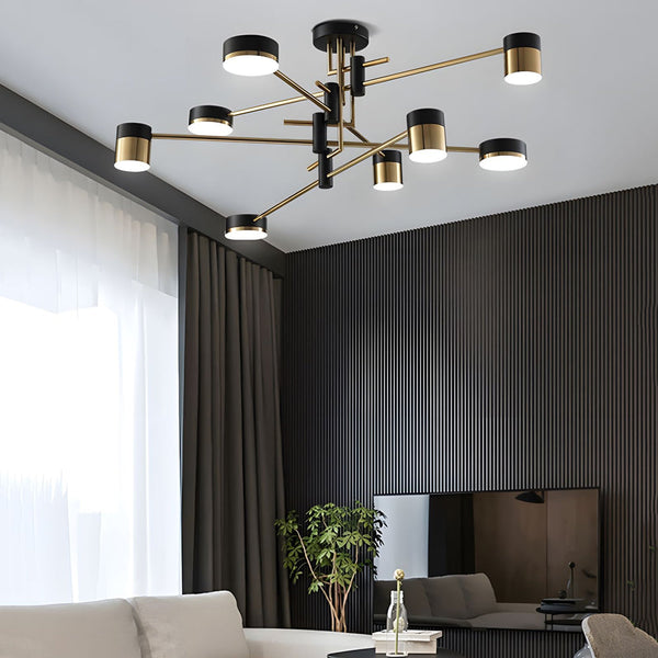Modern 4 6 8 Light Led Dimmable Sputnik Chandelier