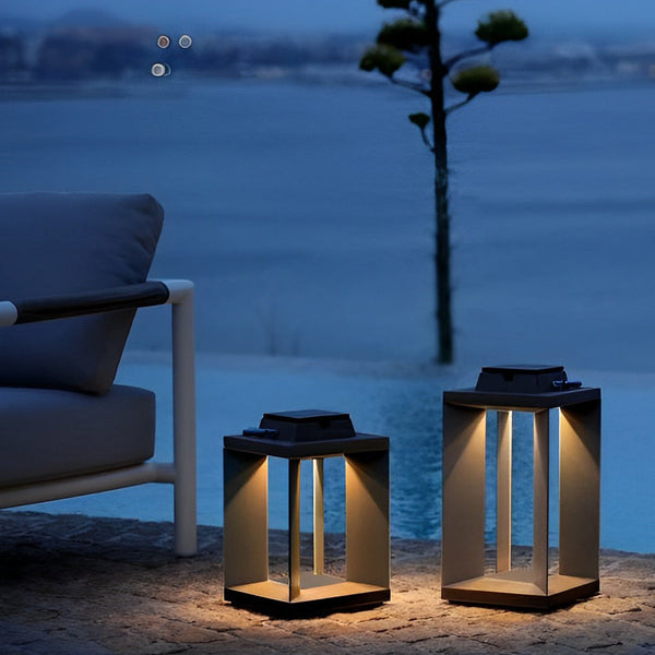 Portable Black Modern Solar Lawn Lamp Ha076162
