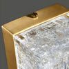 Modern Brass 1 Light Led Wall Sconces Rectangle Wall Light In Ice Resin