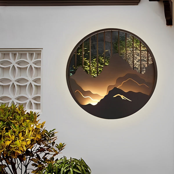 Round Outdoor Wall Sconce Li002418