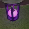 Set Of Waterproof Outdoor Table And Solar Floor Lamp