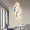 Feathers Creative Luxury Decorative Painting Usb Remote Led Wall Lights