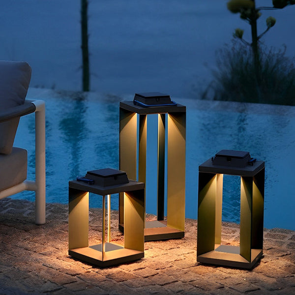 Portable Black Modern Solar Lawn Lamp Ha076162