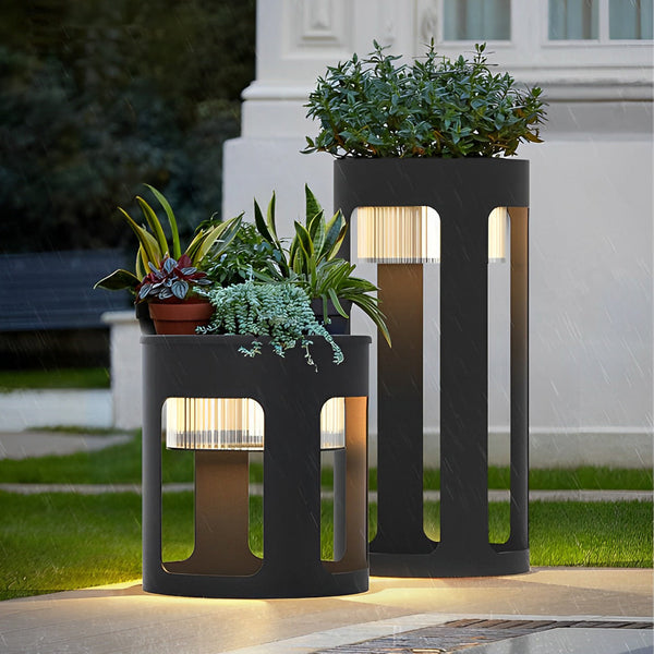 Round Solar Powered Outdoor Lights Ha080964