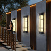 Retro Rectangular Black Outdoor Wall Lamp Li002110