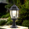 Black Vintage Outdoor Solar Fence Post Lights Li002156