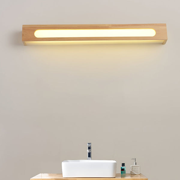 Rectangular Wood Waterproof Led Nordic Wall Lamp