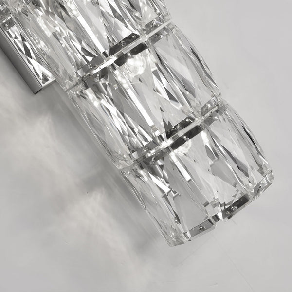 Cylindrical Crystal Three Step Dimming Light Led Modern Wall Sconces Lighting