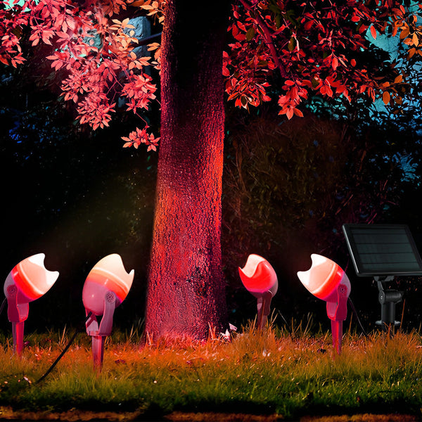 Eggshell Rgb Solar Outdoor Spotlight Ha085453
