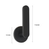 12 In High Matte Black Aluminum Armed Led Outdoor Wall Light