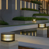 Round Led Black Modern Solar Fence Post Lights Ha077197