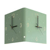 Square Metal Silent Backlit Led Corner Wall Clock Modern Wall Decor