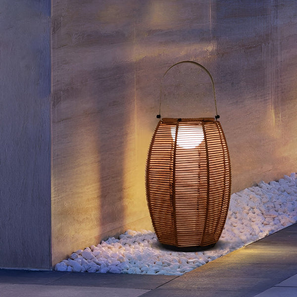 Rattan Lantern Shaped Outdoor Floor Lamp Li002033
