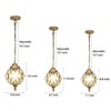 1 Light Tea Glass Globe Outdoor Pendant Lights Outside Haning Lantern Chandelier