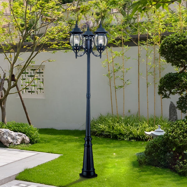 3 Lights Black Post Lights Li002057